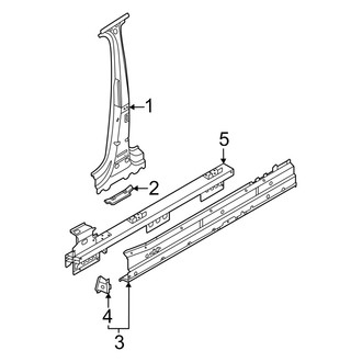 Audi OE - Pillars, Rocker & Floor - Center Pillar & Rocker