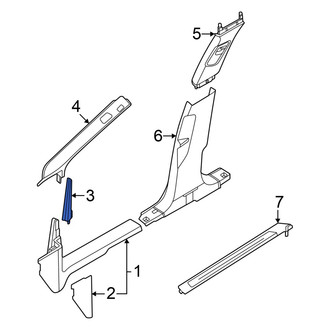 Audi OE - Left Upper Body A-Pillar Trim Panel
