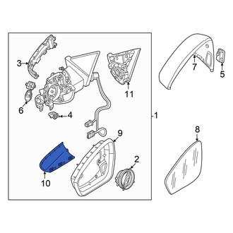 Audi OE - Front Left Lower Door Mirror Cover