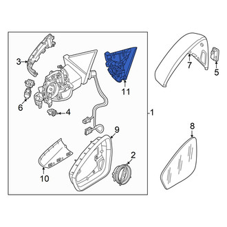 Audi OE - Front Left Door Mirror Base Gasket