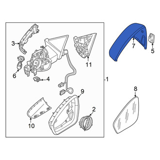 Audi OE - Front Left Upper Door Mirror Cover