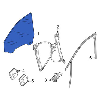 Audi OE - Front Left Door Glass