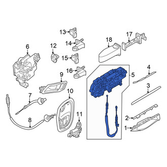 Audi OE - Front Left Exterior Door Handle Base