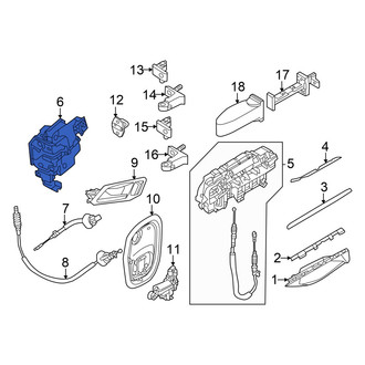 Audi OE - Front Left Door Latch Assembly