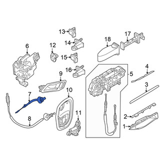 Audi OE - Front Upper Door Latch Cable
