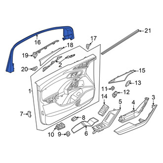 Audi OE - Front Left Door Window Molding
