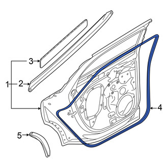 Audi OE - Rear Inner Door Seal