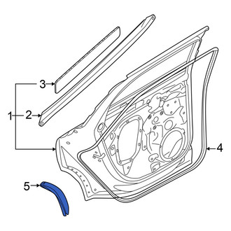 Audi OE - Rear Left Lower Door Shell Seal