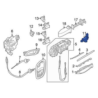 Audi OE - Rear Left Door Lock Actuator Motor