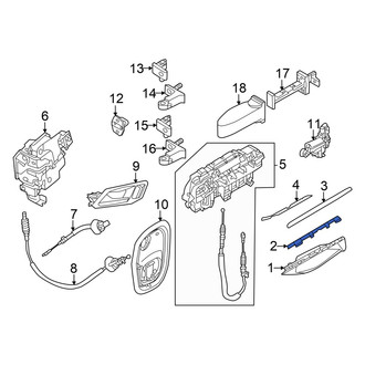 Audi OE - Rear Left Interior Door Handle Seal