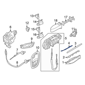 Audi OE - Front Left Exterior Door Handle Gasket