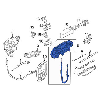 Audi OE - Rear Left Exterior Door Handle Base