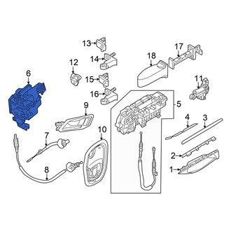 Audi OE - Rear Left Door Latch Assembly