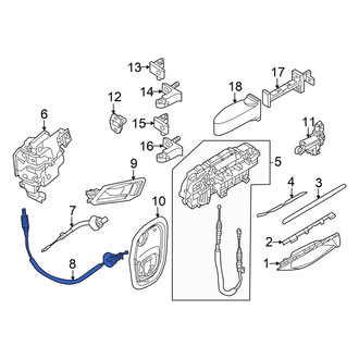 Audi OE - Front Lower Door Latch Cable