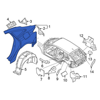 Audi OE - Rear Left Outer Quarter Panel