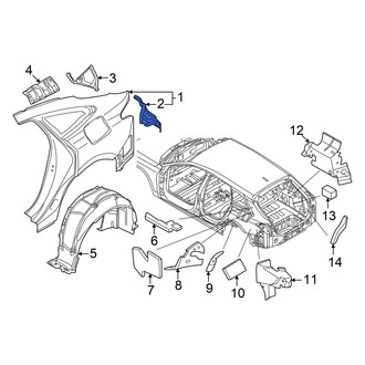 Audi OE - Rear Left Tail Light Pocket