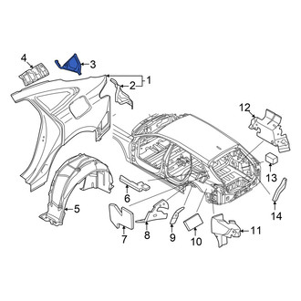 Audi OE - Left Body D-Pillar Reinforcement