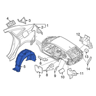 Audi OE - Rear Left Quarter Panel Splash Shield