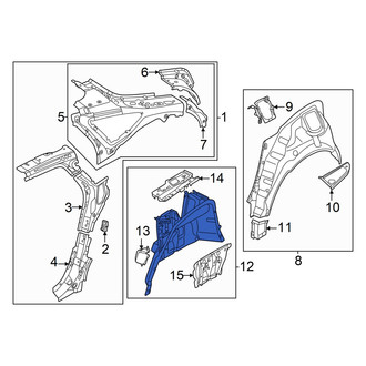 Audi OE - Rear Left Inner Wheel Housing Side Panel