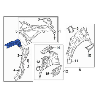 Audi OE - Rear Left Inner Quarter Panel