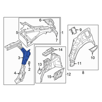 Audi OE - Left Upper Body C-Pillar Reinforcement