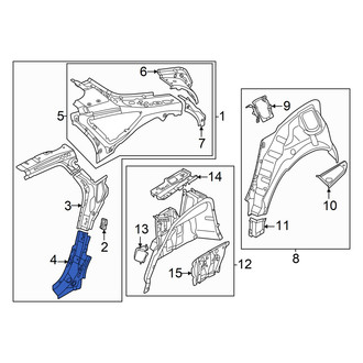 Audi OE - Left Lower Body C-Pillar Reinforcement