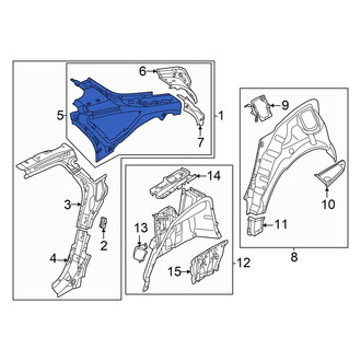 Audi OE - Rear Left Inner Quarter Panel