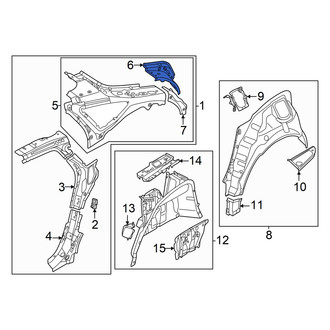 Audi OE - Rear Left Quarter Panel Reinforcement