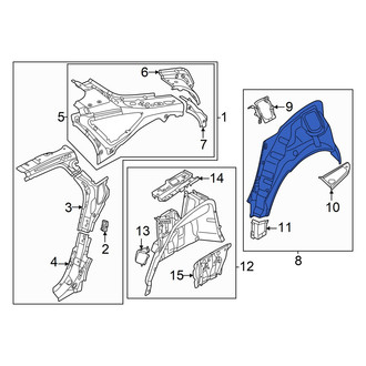 Audi OE - Rear Left Outer Wheel Housing Side Panel
