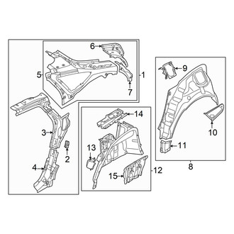 Audi OE - Quarter Panel - Inner Structure