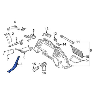 Audi OE - Left Lower Body C-Pillar Trim Panel