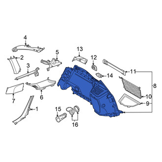Audi OE - Rear Left Interior Quarter Panel Trim Panel