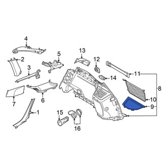Audi OE - Rear Left Interior Quarter Panel Trim Panel Storage Compartment