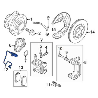 Audi OE - Rear Disc Brake Pad Wear Sensor