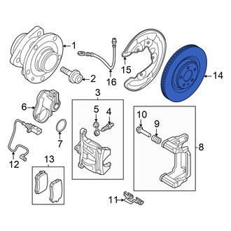 Audi OE - Rear Right Disc Brake Rotor