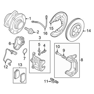 Audi OE - Rear Suspension - Brake Components