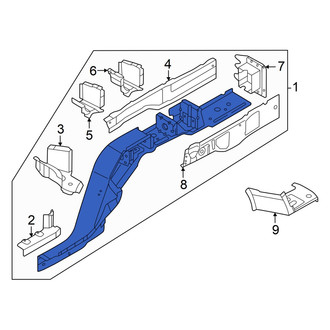 Audi OE - Rear Left Frame Side Member Assembly