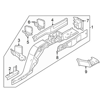 Audi OE - Rear Body & Floor - Floor & Rails (Rail Components)