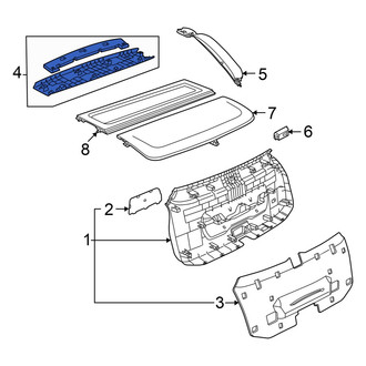 Audi OE - Rear Upper Liftgate Trim