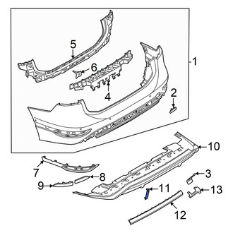 Audi OE - Rear Left Upper Outer Bumper Trim
