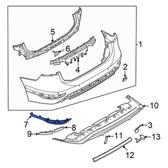 Audi OE - Rear Right Upper Outer Bumper Trim