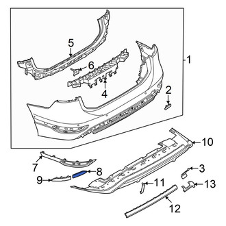 Audi OE - Rear Left Inner Reflector Panel