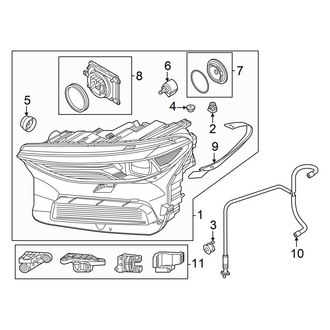 Audi OE - Front Lamps - Headlamp Components (W/O Matrix Beam)