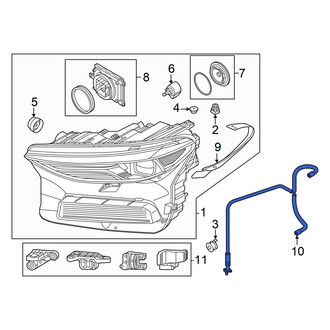 Audi OE - Front Left Headlight Washer Hose