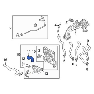 Audi OE - Front Upper Drive Motor Battery Pack Coolant Hose