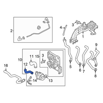 Audi OE - Front Lower Drive Motor Battery Pack Coolant Hose