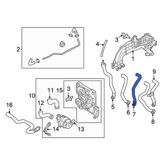 Audi OE - Front Drive Motor Battery Pack Coolant Hose