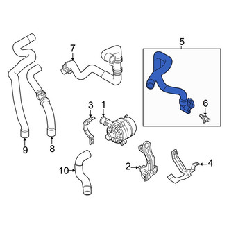 Audi OE - Center Left Drive Motor Battery Pack Coolant Hose