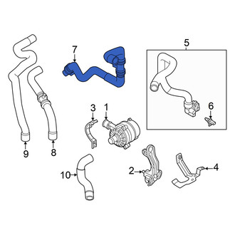 Audi OE - Center Left Drive Motor Battery Pack Coolant Hose