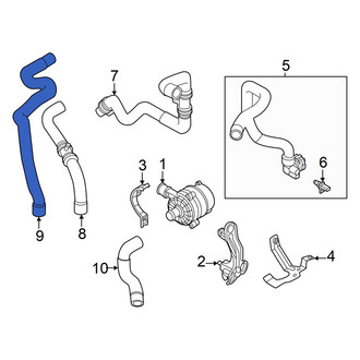Audi OE - Center Left Drive Motor Battery Pack Coolant Hose